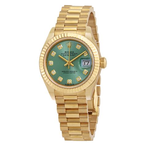 rolex green women|rolex lady datejust green dial.